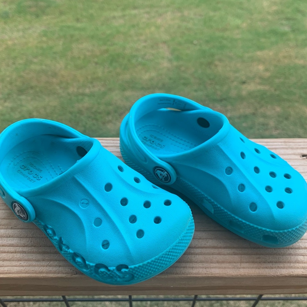 Crocs Kids Baya Clog, Color- Digital Aqua, 9 US Unisex Toddler